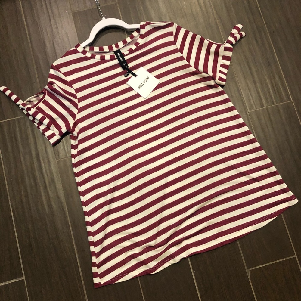 Agnes & Dora Tie Sleeve Top XL NWT